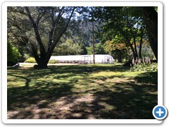 View of hot house from firepit area